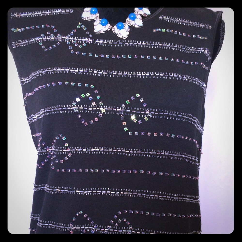 🦩🦩JA Sport sleeveless black bling top size S
